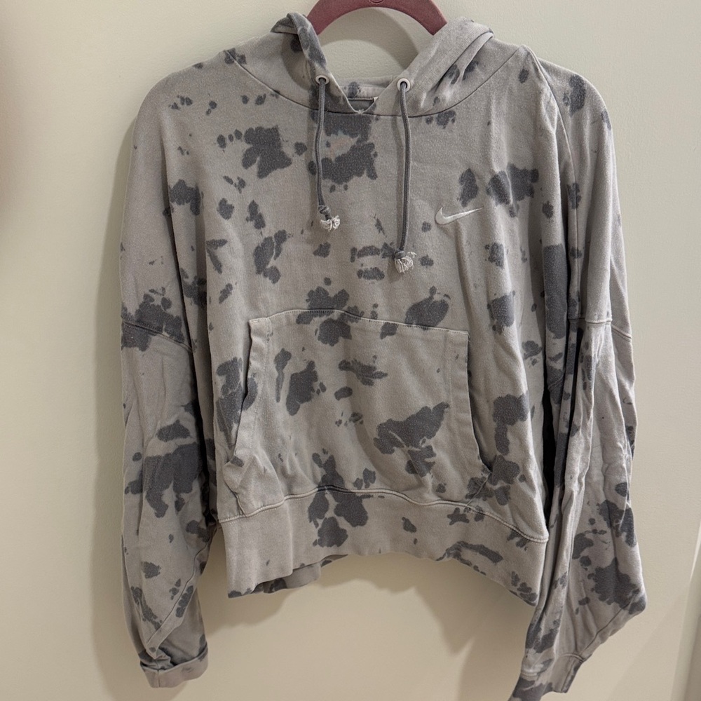 Nike Gray and Black Splatter Hoodie